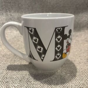 Disney White Mug with Mickey Mouse and Black Lettering